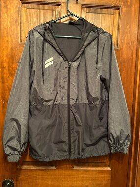 Hurley Men's Two-Tone Black & Charcoal Hooded Windbreaker